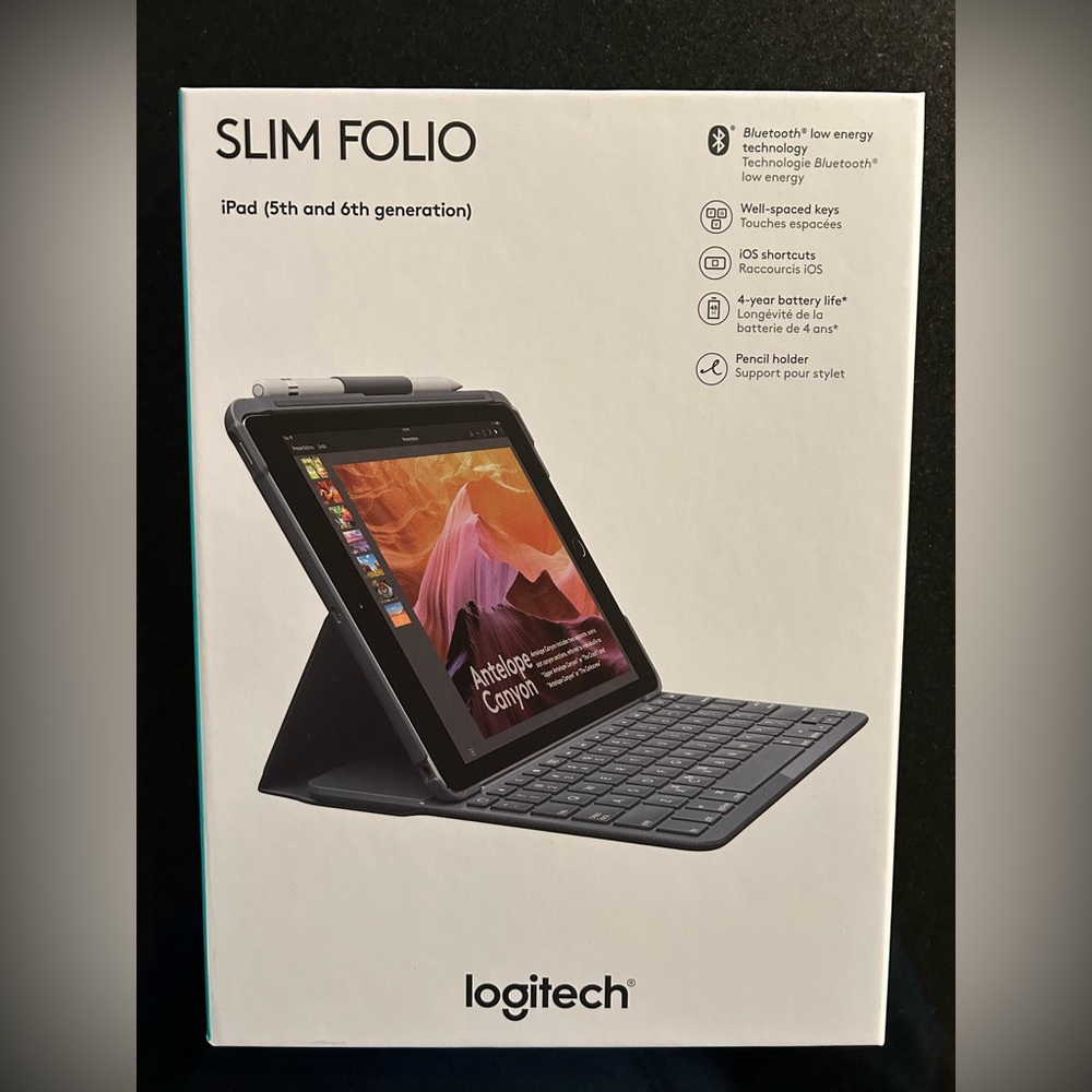 Logitech Slim Folio Keyboard Case - Gray
